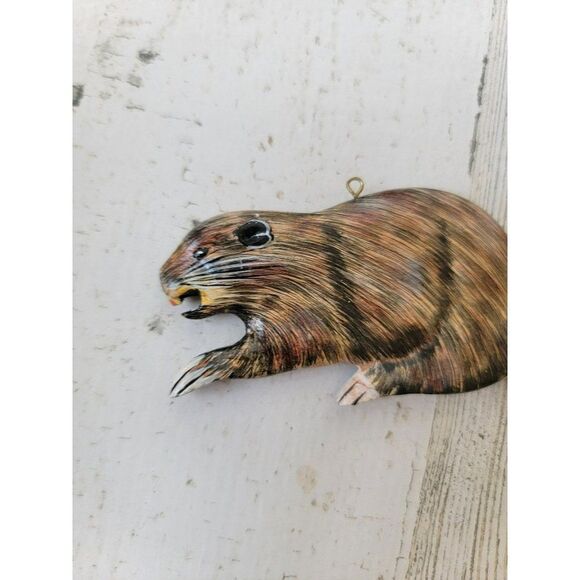 Beaver animal zoo lake ornament Xmas decor - Picture 2 of 5